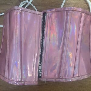 Daisy Corsets Pink Iridescent Corset
